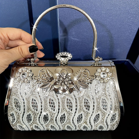 Sac de Soirée Argenté Élégant