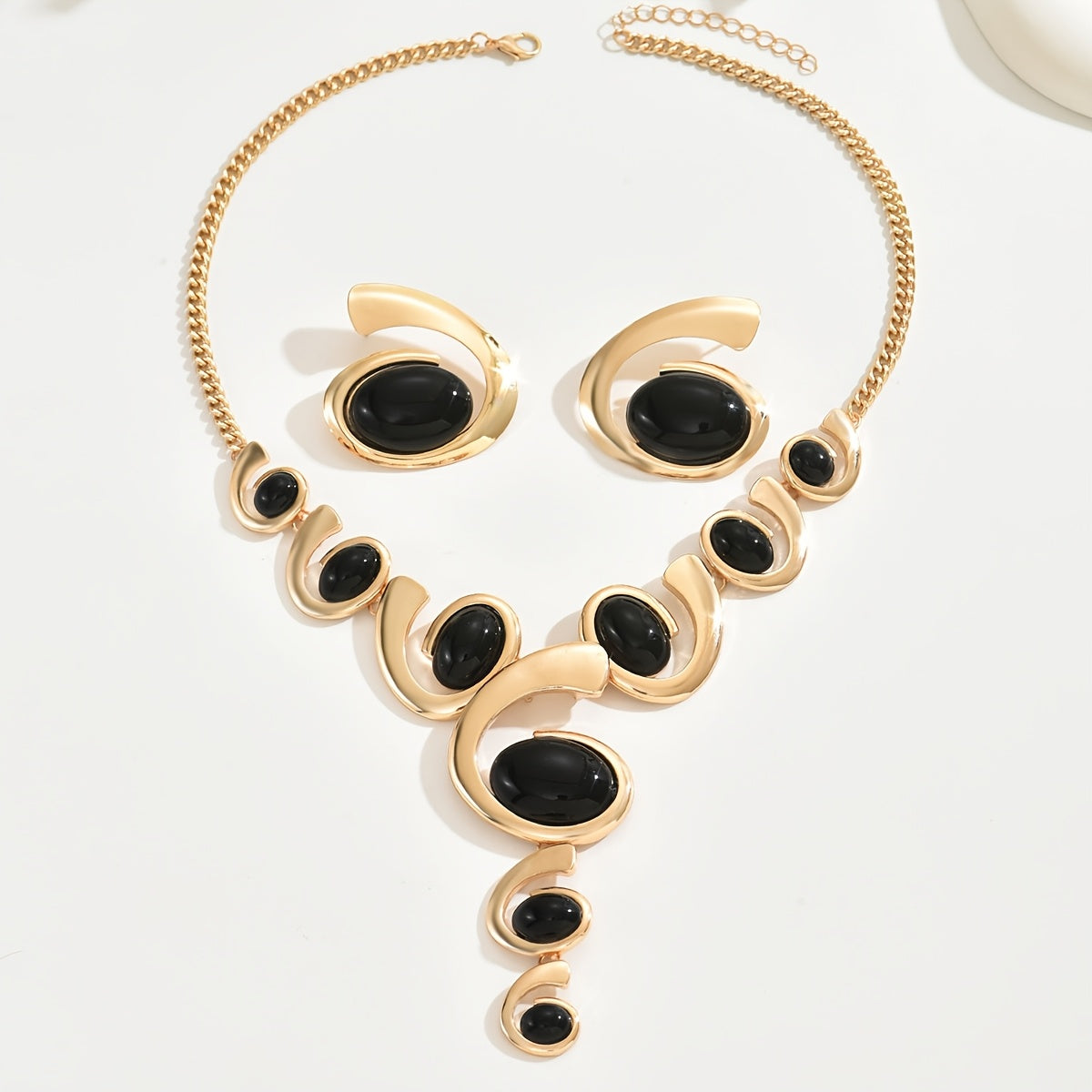 Ensemble de 2 Colliers et Boucles d’Oreilles Classiques