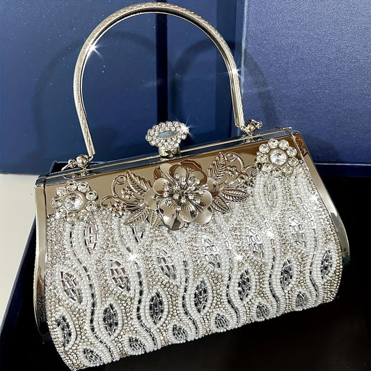 Sac de Soirée Argenté Élégant